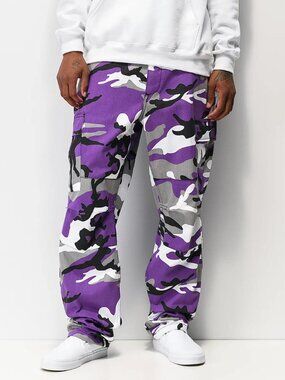 ROTHCO BDU Men's Tactical Ultra Violet Camo Cargo Pants Size S
